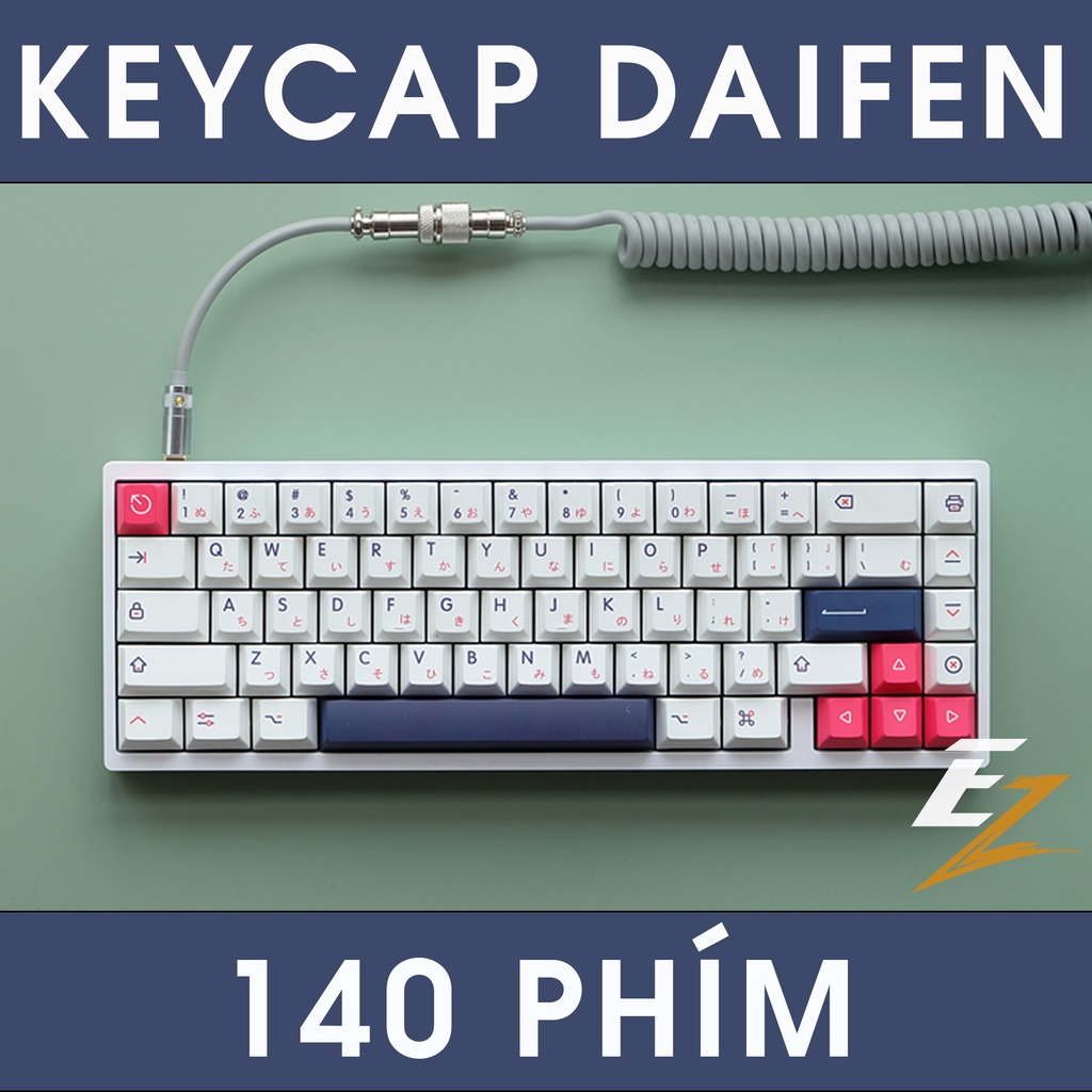 [Mã 44ELSALE2 giảm 7% đơn 300K] Keycap Cho Bàn Phím Cơ Daifen Cherry Profile Thick PBT 140 Phím | EZPC