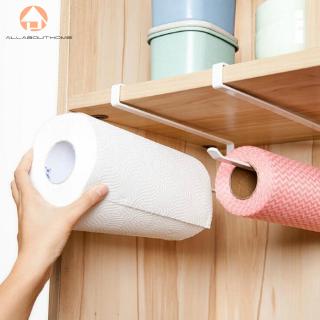 ABH❤Kitchen Paper Roll Towel Organizer Bathroom Shelf Hanging Door Hook Rack Holder