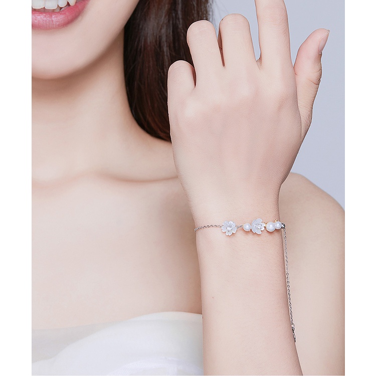 Vòng tay BAMOER SCB124 trái tim lãng mạn cho nữ