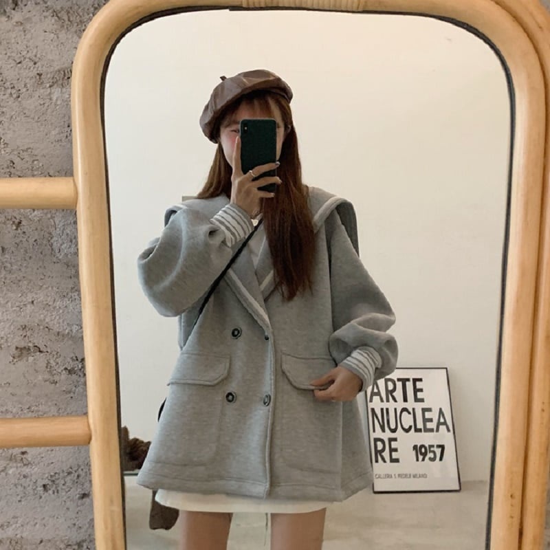 Áo nỉ ulzzang phong cách thuỷ thủ | BigBuy360 - bigbuy360.vn