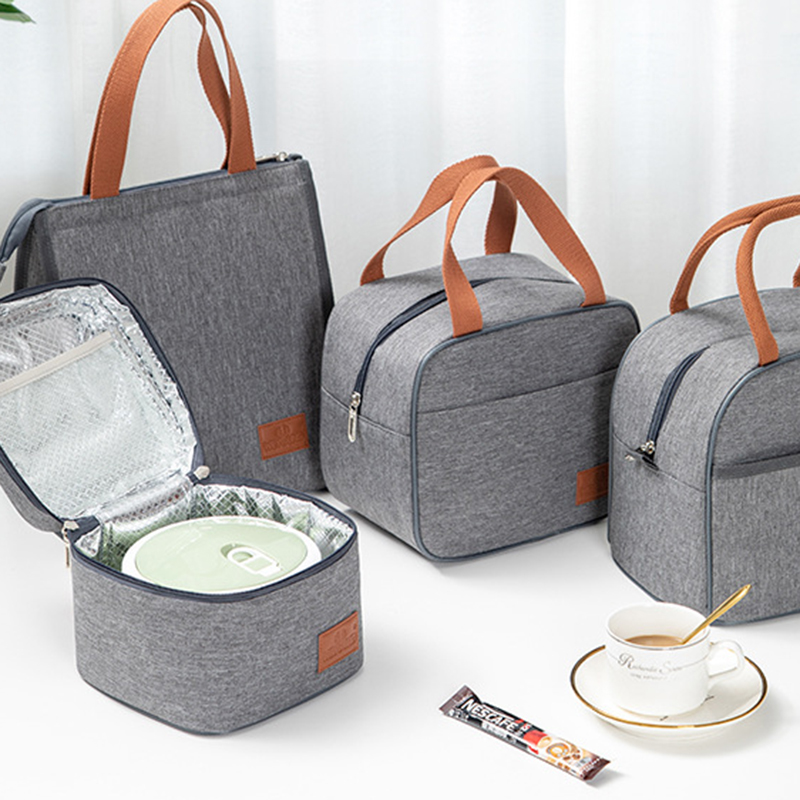 Túi Đựng Hộp Cơm Trưa Xách Tay Lót Giấy Nhôm Dày Dặn Cách Nhiệt Tiện Dụng