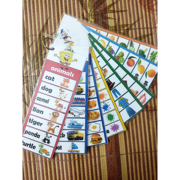 [Giáo cụ] Bộ thẻ tiếng anh 8 chủ đề ép plastic