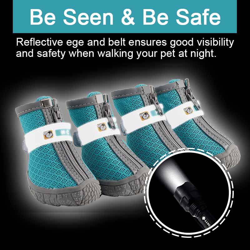 HamshMoc Giày bốt cổ cao thoáng khí chống trượt cho thú cưng