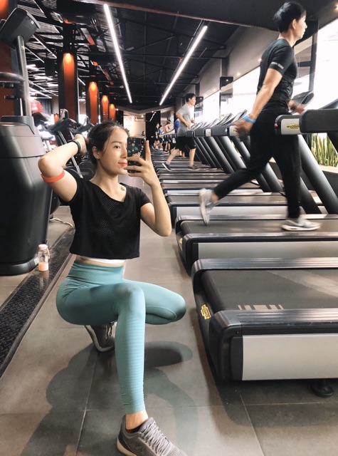 ÁO CROPTOP LƯỚI TẬP GYM NỮ - ÁO LƯỚI MẶC NGOÀI SIÊU XINH