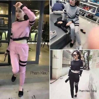 Bộ nỉ nữ Crotop 3 màu kèm ảnh thật . .