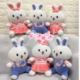 - gấu Bông thỏ trắng combo 1 đôi