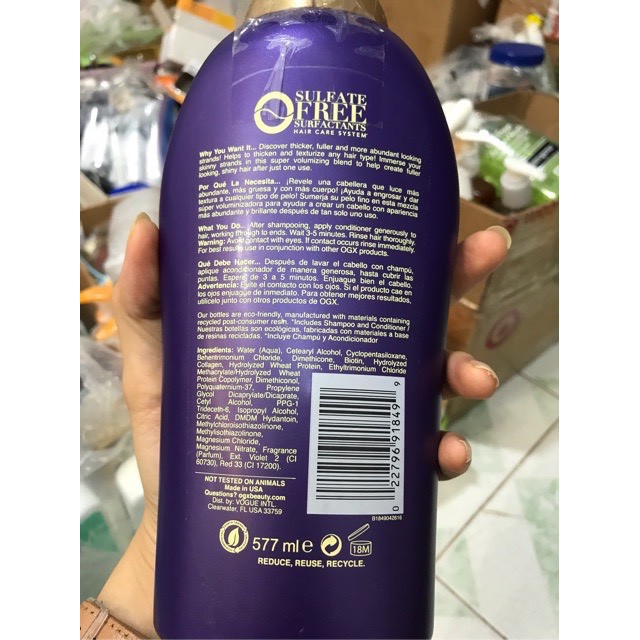 Dầu Gội Xả Biotin Collagen [Hàng Chính Hãng] Chống Rụng Tóc Và Kích Thích Mọc Tóc Nhanh, Hương Thơm Dịu, 577ml | BigBuy360 - bigbuy360.vn