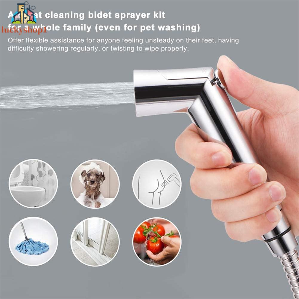 Nhà vệ sinh cầm tay bồn tắm có thể điều chỉnh báo chí miễn phí rửa phụ nữ vòi phun bồn tắm đặt bồn tắm nhà vệ sinh phun cho phòng tắm thương hiệu mới (mạ nhựa lõi súng phun)