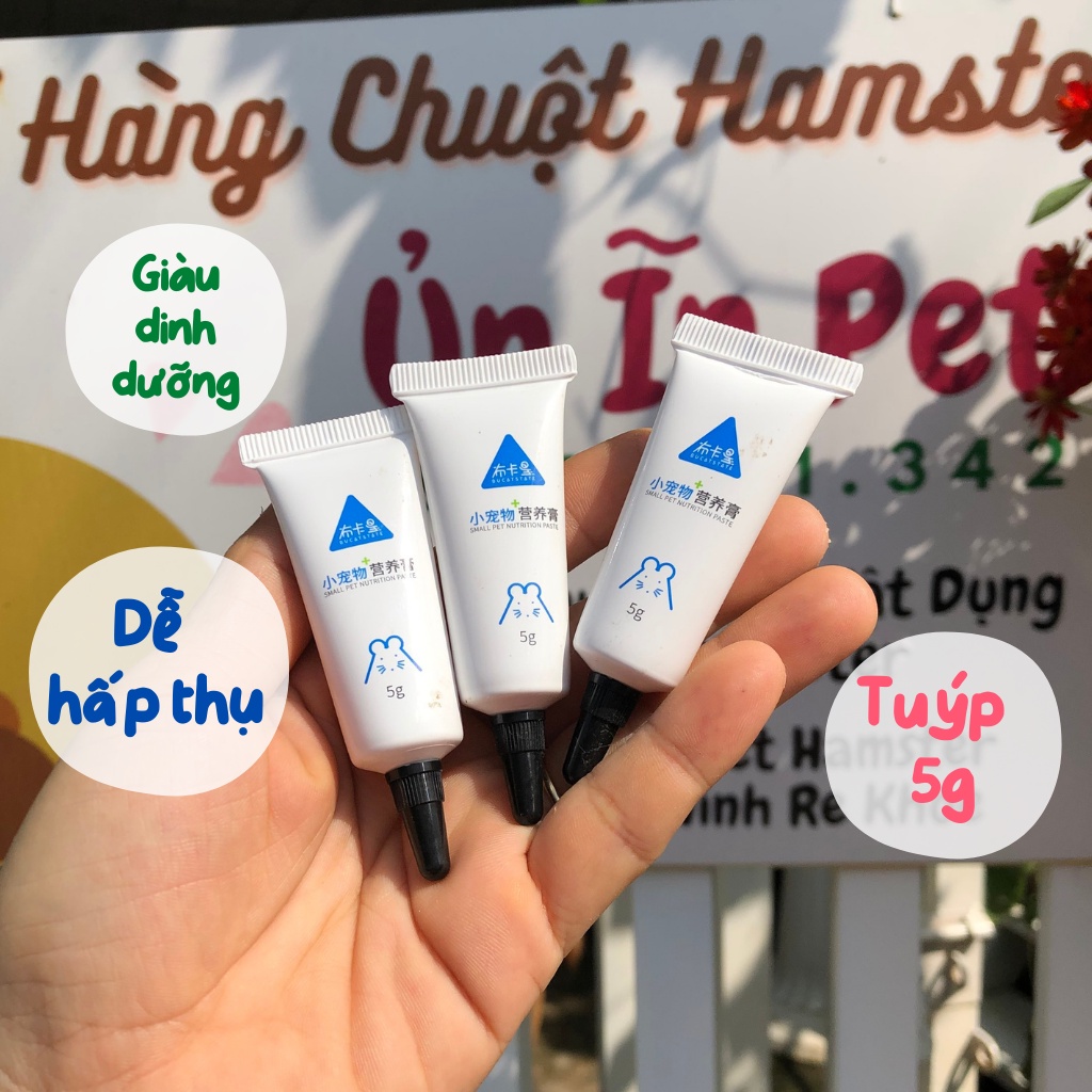 Gel dinh dưỡng BUTCATSTATE cho hamster tuýp dùng thử 5g đồ ăn siêu dinh dưỡng