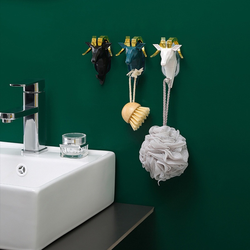 Móc Dán Tường Tự Dính Hình Đầu Hươu Trang Trí Nhà Cửa