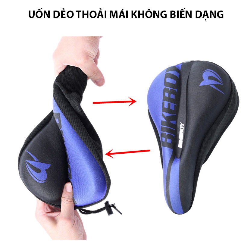 Bọc yên xe đạp thể thao Loại GEL Bike Boy cao cấp, êm ái thoáng khí Tặng kèm Áo mưa Chống thấm nước cho yên