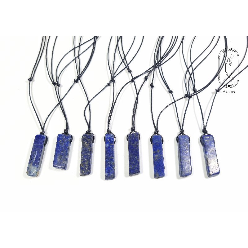 Dây chuyền đá thô Lapis Lazuli dây rút điều chỉnh kích cỡ