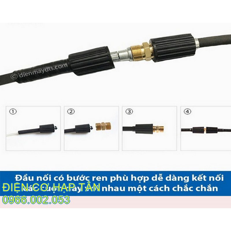 NỐI DÂY XỊT RỬA XE   RĂNG 22MM- ĐỒNG NGYÊN CHẤT