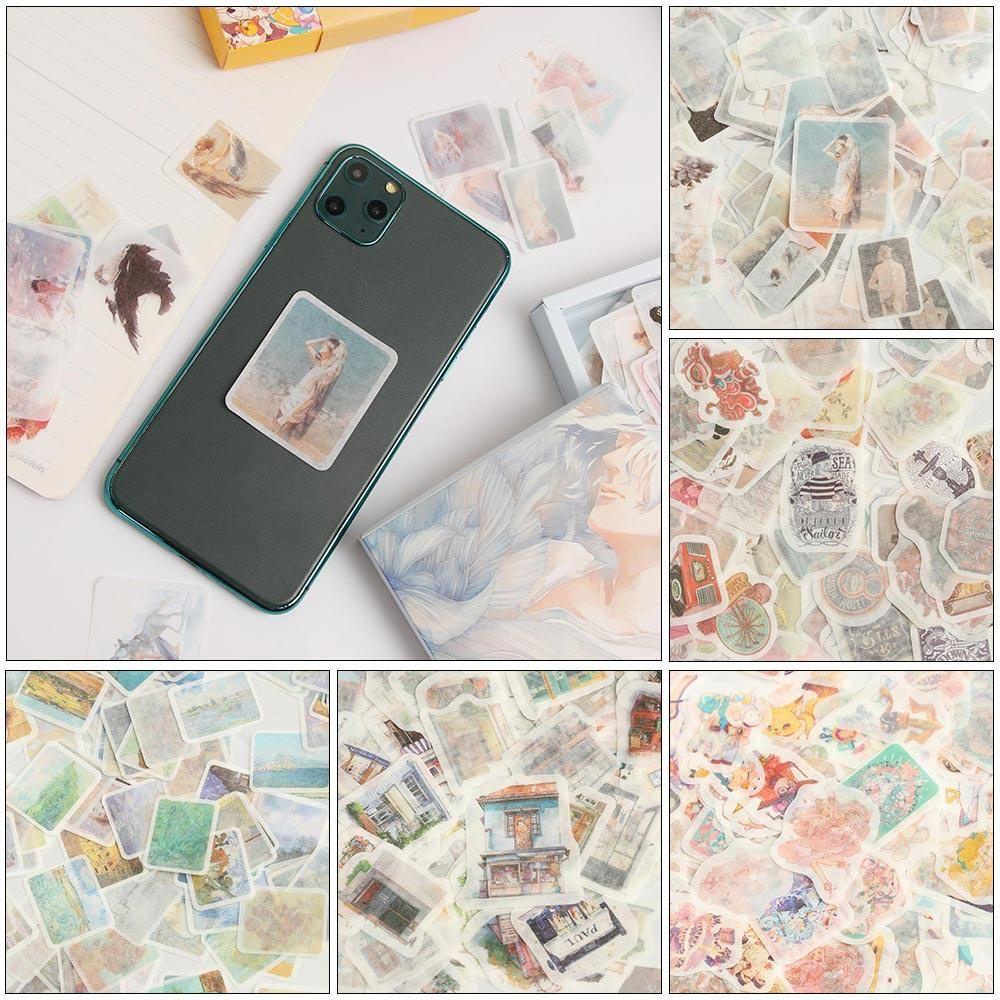 Hộp 200 Tờ Nhãn Dán Trang Trí Dễ Thương