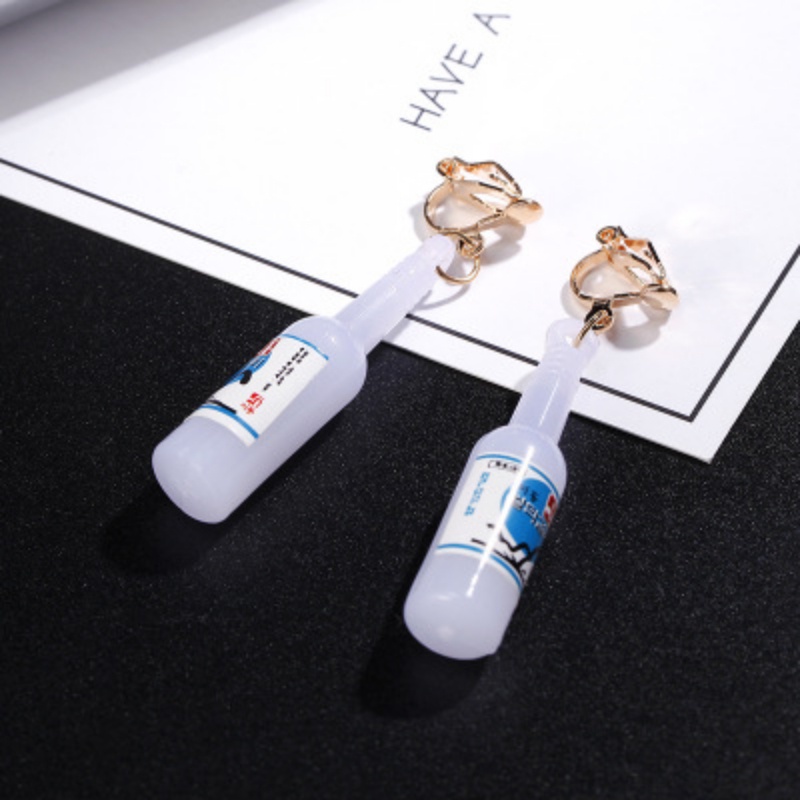 Phong cách tiệc tùng Hoa tai chai nước uống thời trang Hàn Quốc