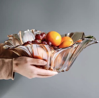 Set đĩa thuỷ tinh đựng hoa quả