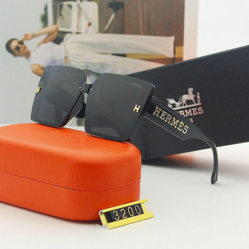 Ready Stock ! Hermes！The New Goggle Polarized Anti Blue Light Cermin Mata Hitam Kaca Mata Lelaki Sunglasses For Women