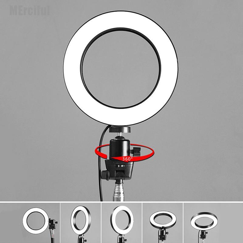 Đèn Led Tròn 6 "5500K Cổng Usb Có Thể Điều Chỉnh Độ Sáng Hỗ Trợ Quay Video / Livestream Cho Điện Thoại | BigBuy360 - bigbuy360.vn