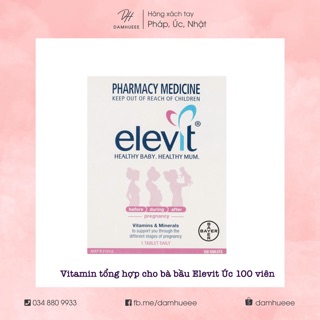 Bill chemist vitamin tổng hợp dành cho bà bầu elevit úc 100 viên - ảnh sản phẩm 1