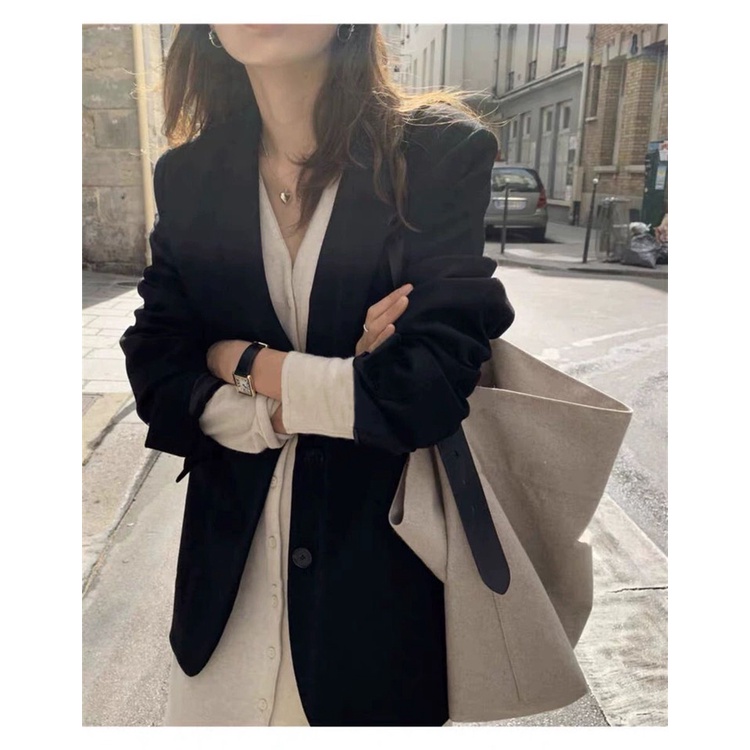 Áo Khoác blazer Màu Đen Phong Cách Hàn Quốc Thời Trang Xuân Thu 2022 Dành Cho Nữ | BigBuy360 - bigbuy360.vn