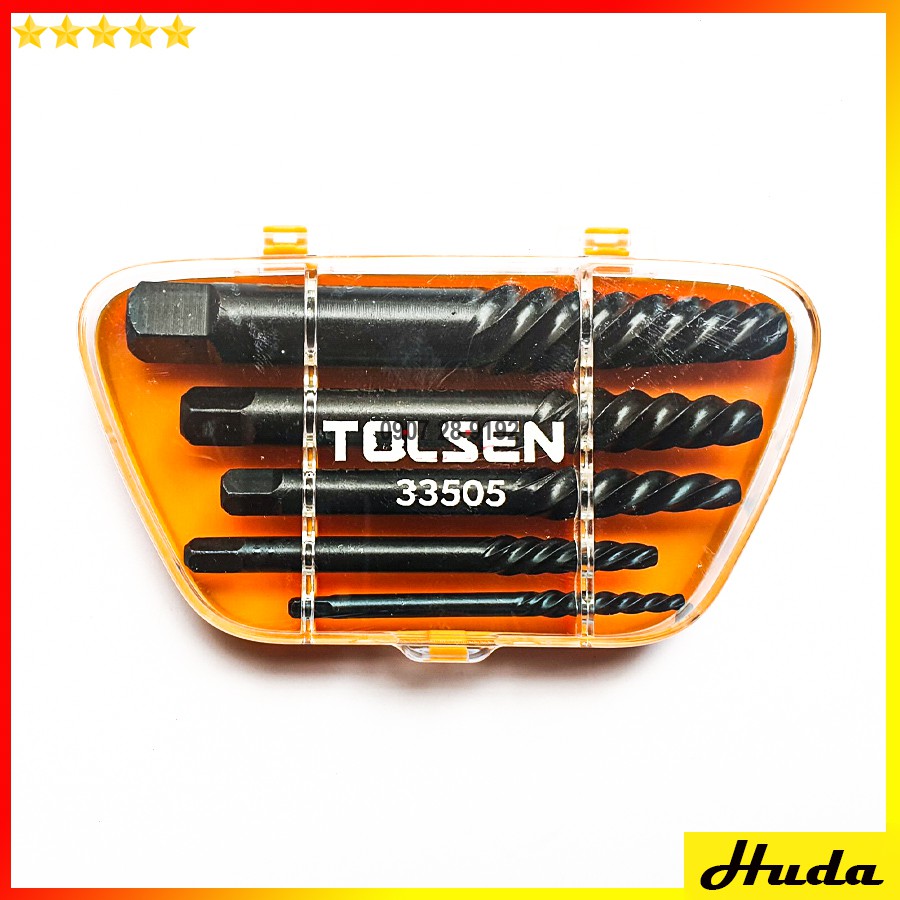 [Tolsen Chính Hãng] 33505 Bộ Taro mũi khoan ốc gãy Tolsen