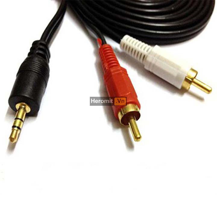 Dây cáp nối Audio 3.5 ra 2 đầu hoa sen