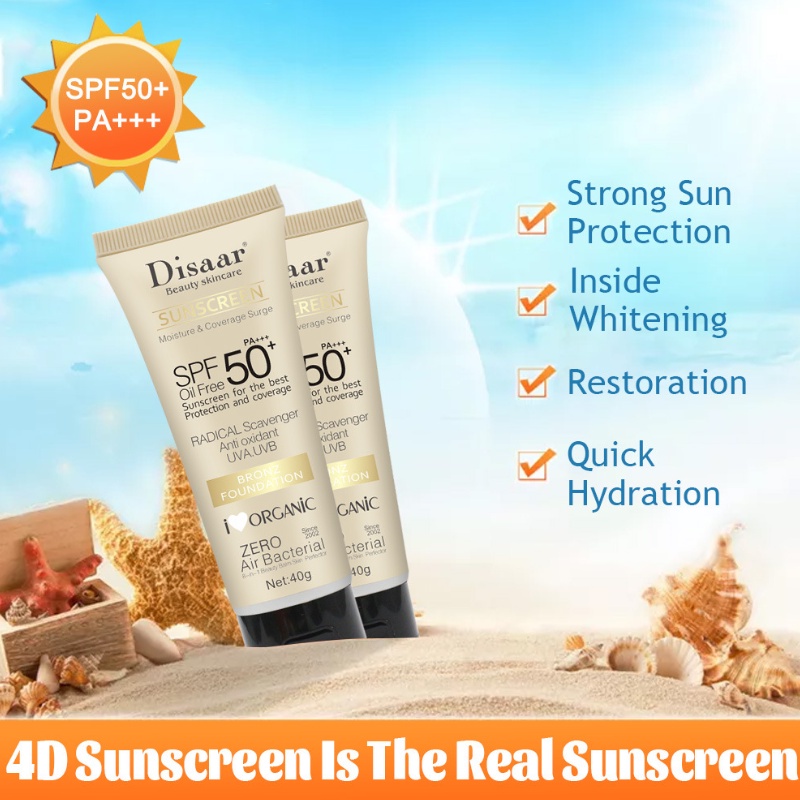 Kem chống nắng Disaar SPF 90 kiểm soát nhờn kiêm dưỡng trắng da tiện dụng