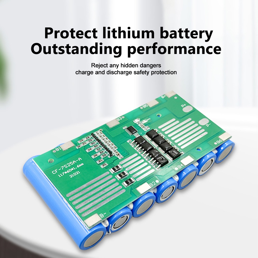 DIYMORE Bảng mạch bảo vệ pin lithium 18650 7S 24V 25A chất lượng cao