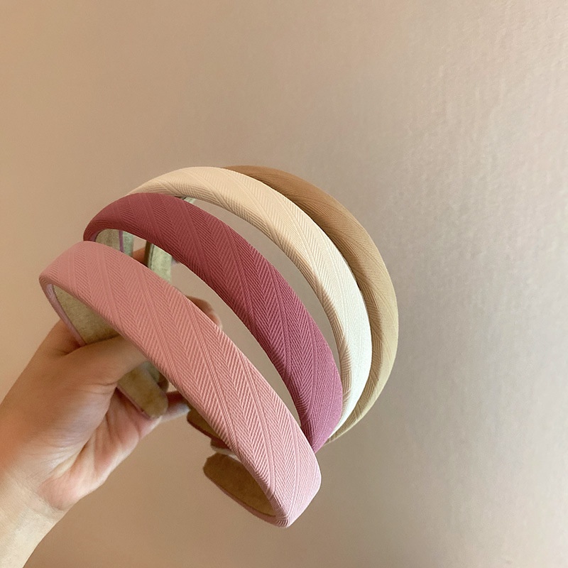 Băng Đô Cài Tóc Bằng Vải Flannel Mềm Mại Nhiều Màu Sắc Phong Cách Hàn Quốc