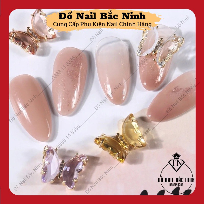 Charm Nail Bướm Đá Pha Lê Cao Cấp Trang Trí Móng Siêu Xinh