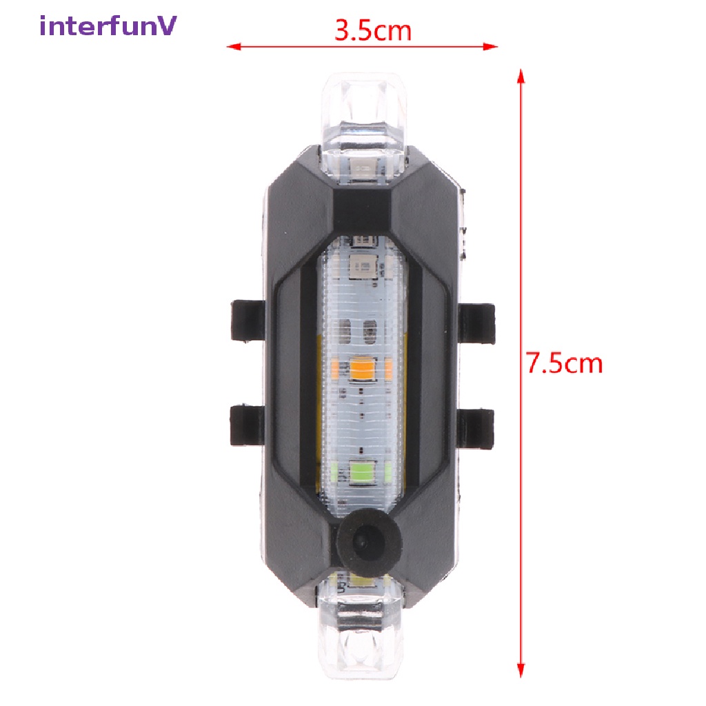 [InterfunV] Đèn LED Cảnh Báo Nhấp Nháy Khẩn Cấp Chống Thấm Nước Cho Xe Đạp [Mới]