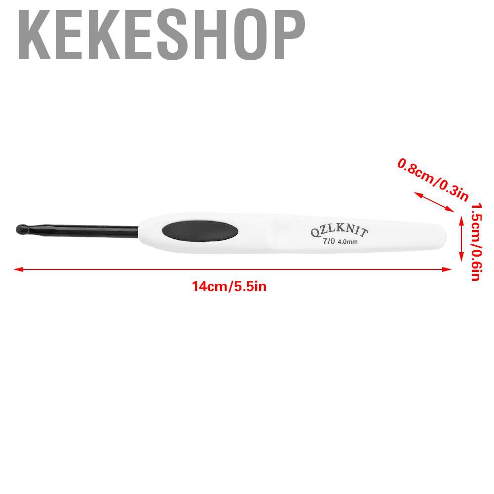 Set 8 Kim Đan Len Bằng Nhôm Cán Nhựa Trắng