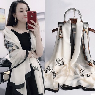 Khăn quàng cổ chất liệu lụa mỏng thời trang mùa hè cho nữ