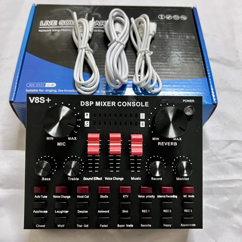 Mic Thu Âm Micro Livestream Trọn Bộ Sound card V8S+ & Mic BM900 có bluetooth cùng pin sạc - hát thu âm, karaoke