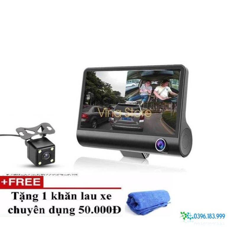 CAMERA HÀNH TRÌNH 3 MẮT ĐẲNG CẤP XE HƠI bảo hành uy tín 1 đổi 1 TẶNG KHĂN LAU XE CAO CẤP | BigBuy360 - bigbuy360.vn