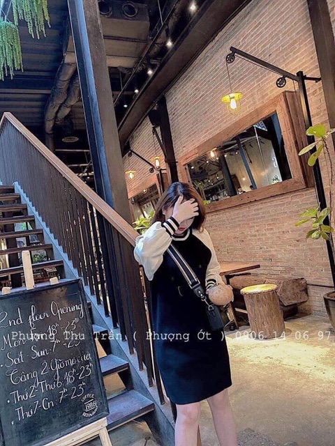 Hàng hot ❤️ VÁY PHA TAY BO GẤU KẺ | BigBuy360 - bigbuy360.vn