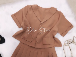 SET ÁO VEST + CHÂN VÁY DẬP LI