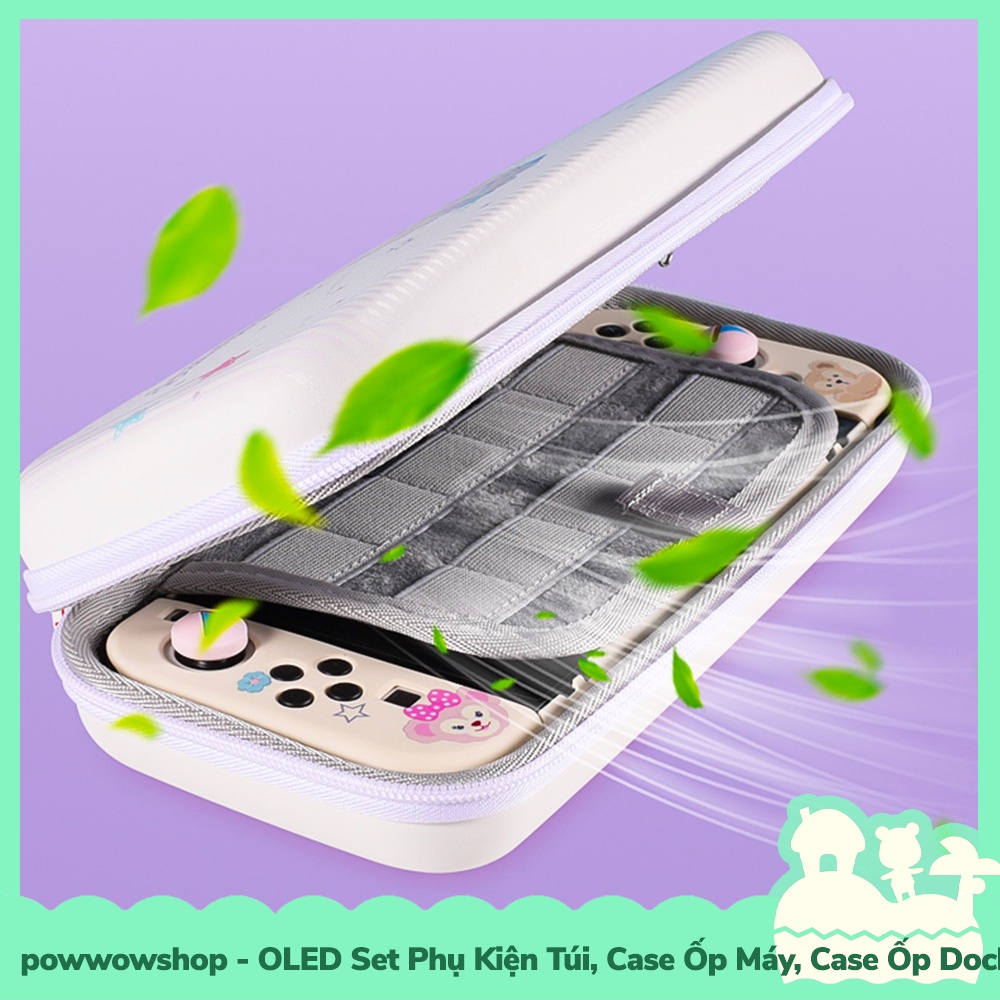 [Sẵn VN - Hỏa Tốc] OLED/V1/V2 Set Phụ Kiện Case Ốp Máy, Ốp Dock Cho Máy Game Nintendo Switch OLED Phong Cách Stella Lou