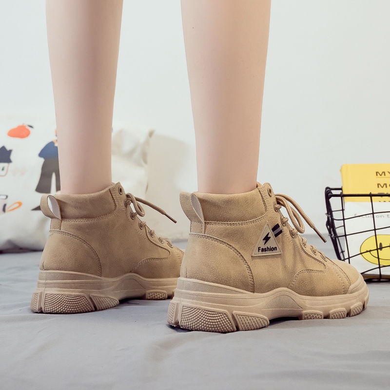 Đôi giày bốt phong cách Martin cổ ngắn thời trang theo phong cách Anh sành điệu cho nữ | BigBuy360 - bigbuy360.vn