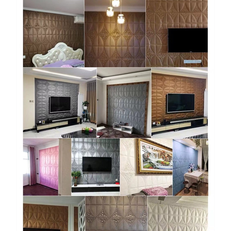 Miếng Dán Tường 3D Tự Dính Chống Nước Chống Ẩm Trang Trí Nhà Cửa