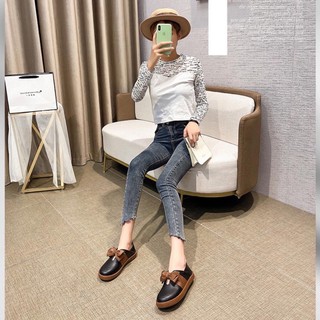 ( Order) Slipon nơ lụa bigsize 40-43