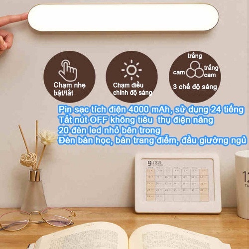 Đèn led trang trí; đèn gắn tường nguyên bộ 3 chiếc kèm điều khiển Giadungbpm