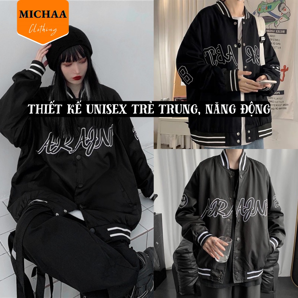 Áo Khoác Bomber Dù AJNARP Nam Nữ Ulzzang Unisex Chống Nắng Thể Thao - MICHAA