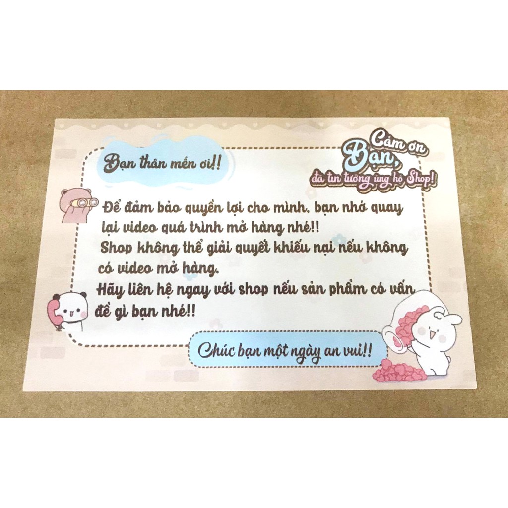 100 decal nhắc khách quay clip/video mở hàng