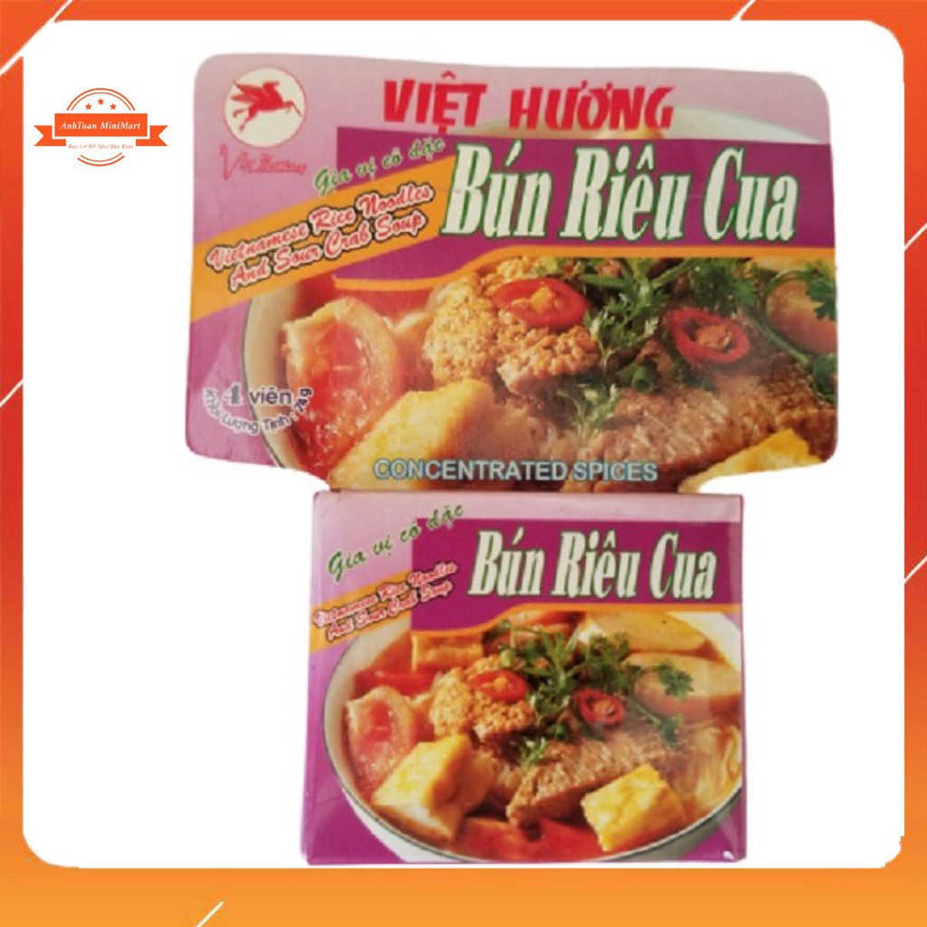 2 gói gia vị cô đặc nấu bún riêu cua cực ngon (1gói/4 viên) chất lượng hàng đầu Việt