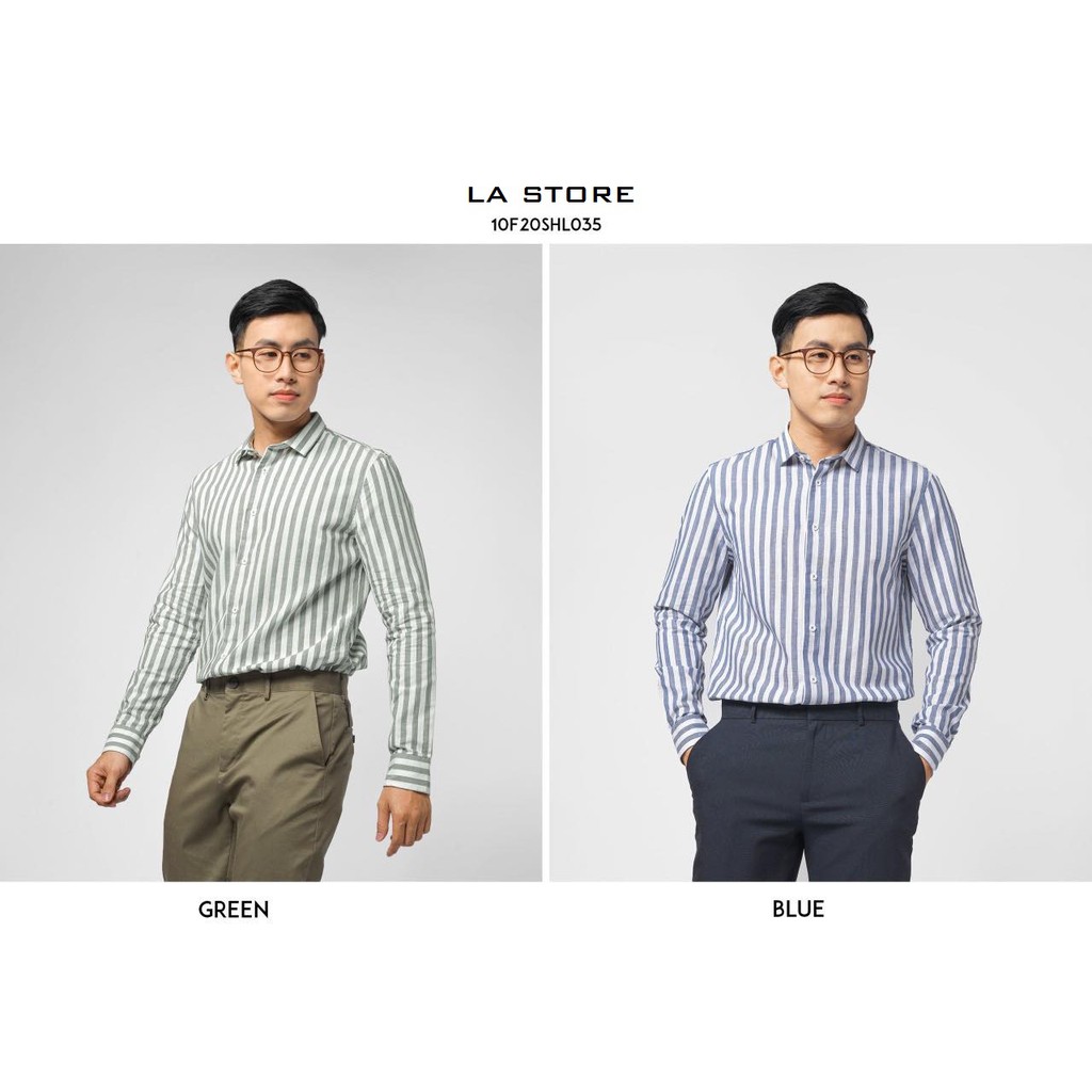 [ROUTINE] Áo Sơ mi nam kẻ sọc vải cotton pha linen cao cấp chất cực đẹp 2 màu SHL035 - Shop LASTORE
