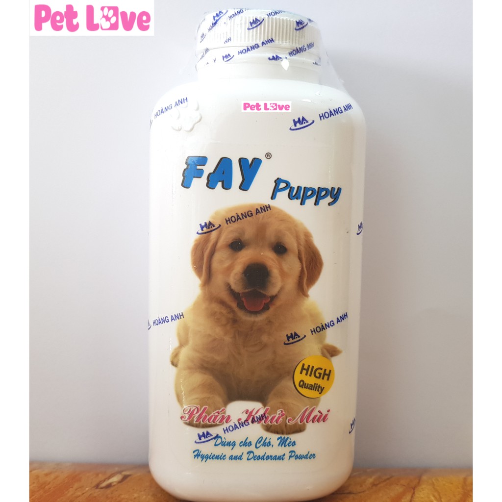 [Mã 155FMCGSALE giảm 7% - tối đa 100K đơn 500K] Phấn Fay Puppy khử mùi, tắm khô cho chó (120g)