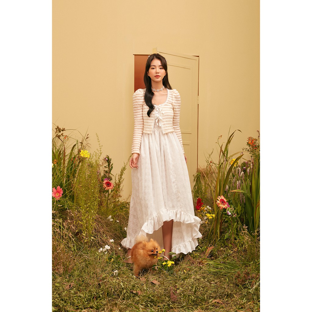 Đầm maxi SheByShj hai dây màu trắng - Mani Dress