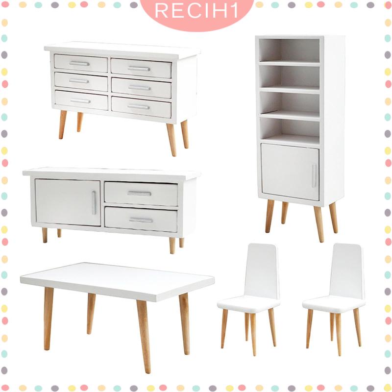 Bộ 6 Mô Hình Ghế Ngồi Phòng Ngủ / Phòng Khách Tỉ Lệ 1: 12 Trang Trí Nhà Búp Bê