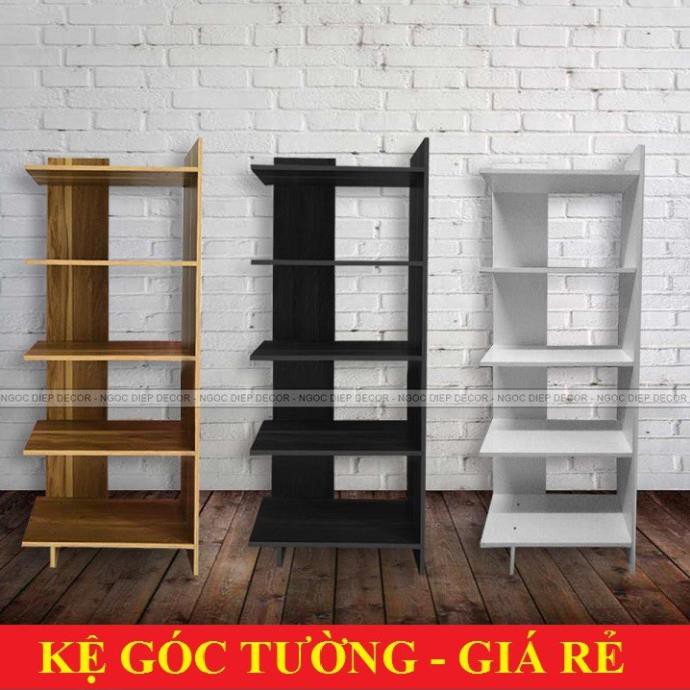 Tủ giá kệ sách gỗ lắp ráp, kệ đứng góc tường, đẹp và giá rẻ